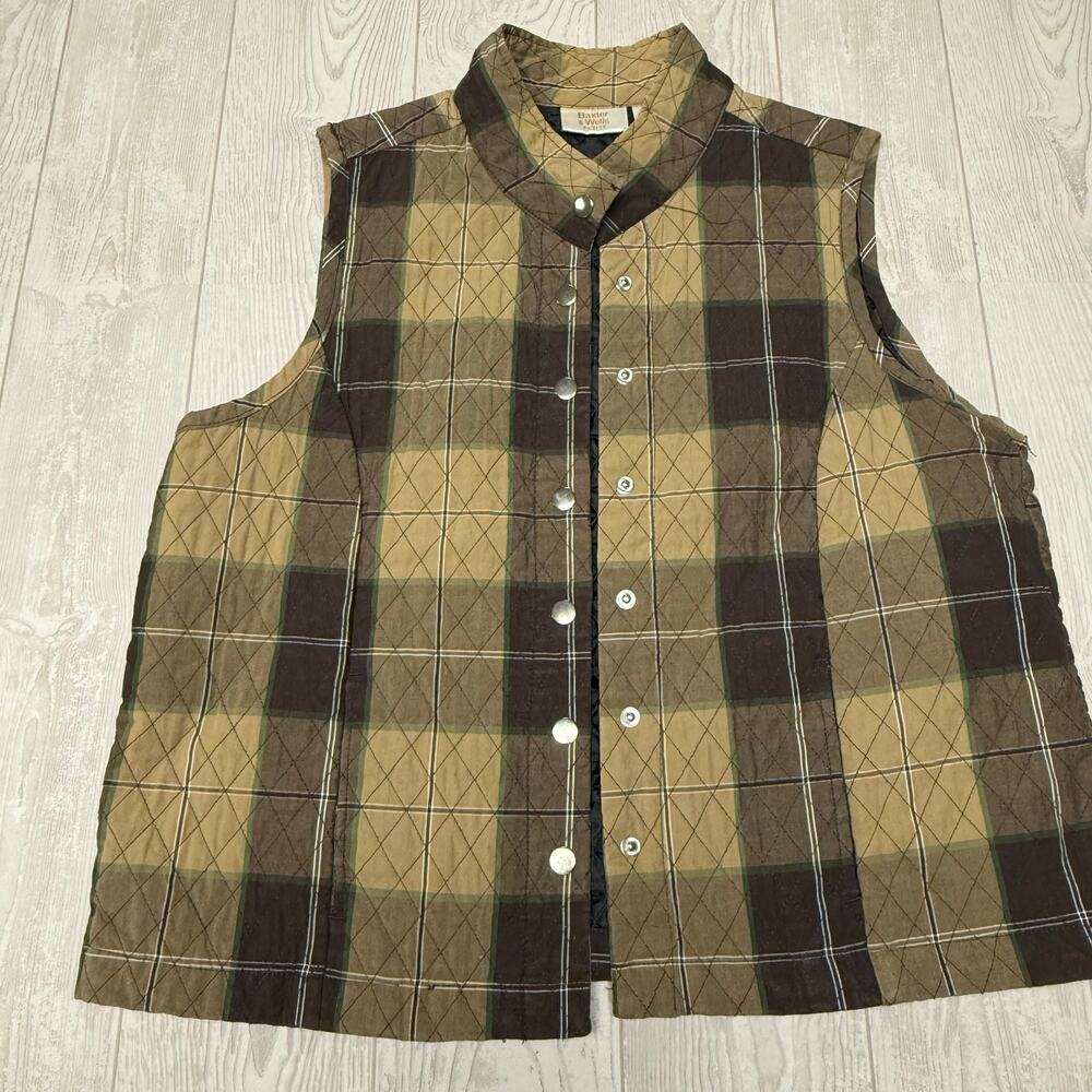 Baxter & Wells Quilted Vest Petite Plaid Women's. Cottagecore,country,Farmhouse
